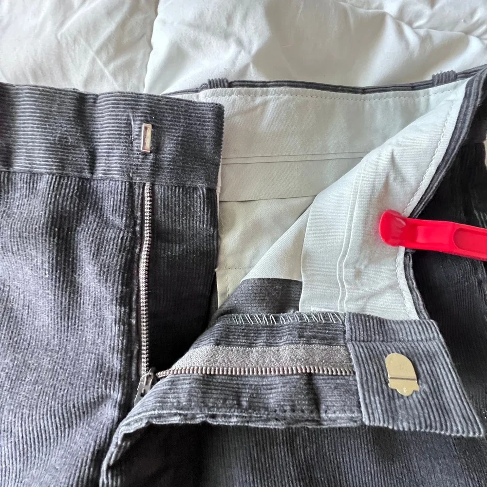 Vintage Farah Mens Corduroy Pants Trousers‎ Casual Dress Pants Gray